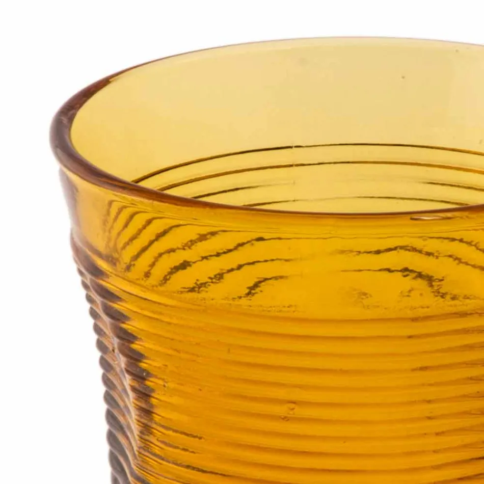 Zestaw kolorowych szklanych szklanek wodnych 6 sztuk Szczególny design - Sarabi Viadurini