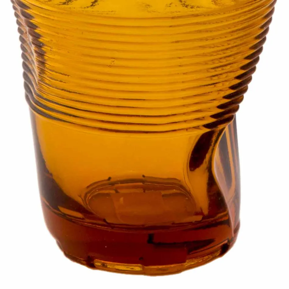 Zestaw kolorowych szklanych szklanek wodnych 6 sztuk Szczególny design - Sarabi Viadurini