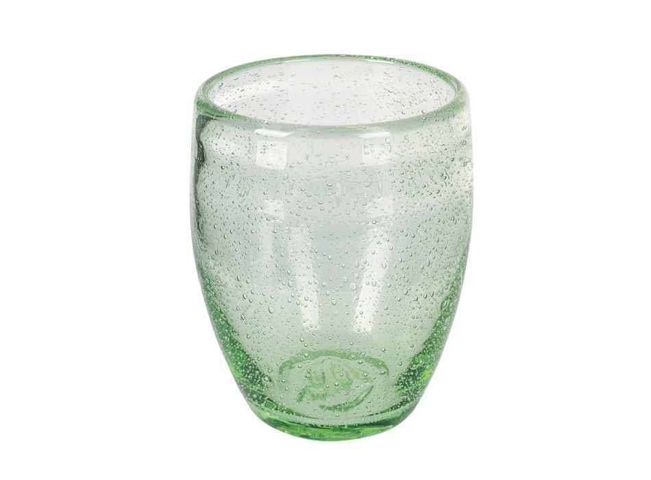 12 sztuk kolorowych szklanek do wody z dmuchanego szkła - Guerrero Viadurini