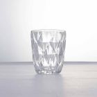 Zestaw zdobionych szklanych szklanych szklanek do wody, 12 sztuk - Renesans Viadurini