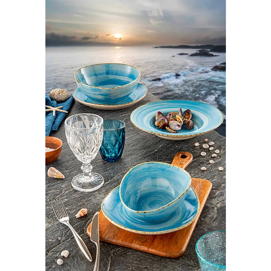 Kolorowe szklane szklanki wodne Zestaw 6 sztuk Nowoczesny design - Timon Viadurini