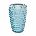 Nowoczesny zestaw szklanych naczyń w dekorowanym szkle 12 sztuk - Mix Viadurini