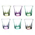 12 szt. Eco Colored Crystal Liqueur Glasses Service - Amalgam