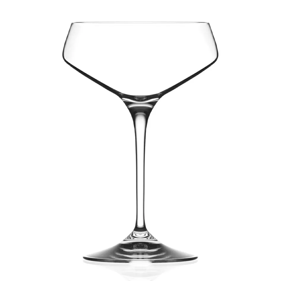 Zestaw włoskich ekologicznych kryształowych kieliszków do szampana 12 Szt. - Etera Viadurini