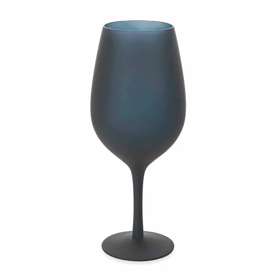 Zestaw kieliszków do czerwonego lub białego wina z kolorowego szkła, 12 sztuk - obręcz Viadurini