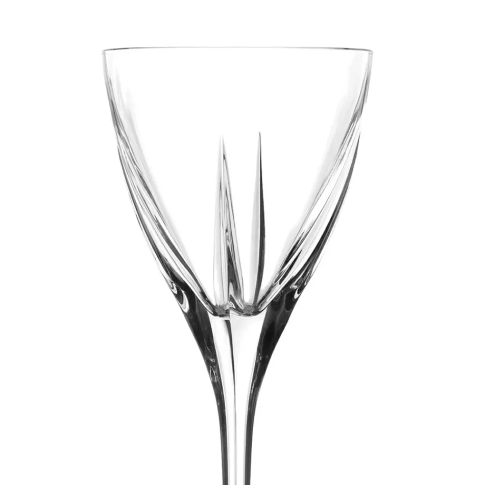 Kryształowy Zestaw Kieliszków Do Wina Eco Kolorowy lub Przezroczysty 12 Szt - Amalgamat Viadurini