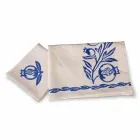 Włoski rzemieślniczy serwis śniadaniowy Ręcznie druk na starożytnych tkaninach - marki Viadurini