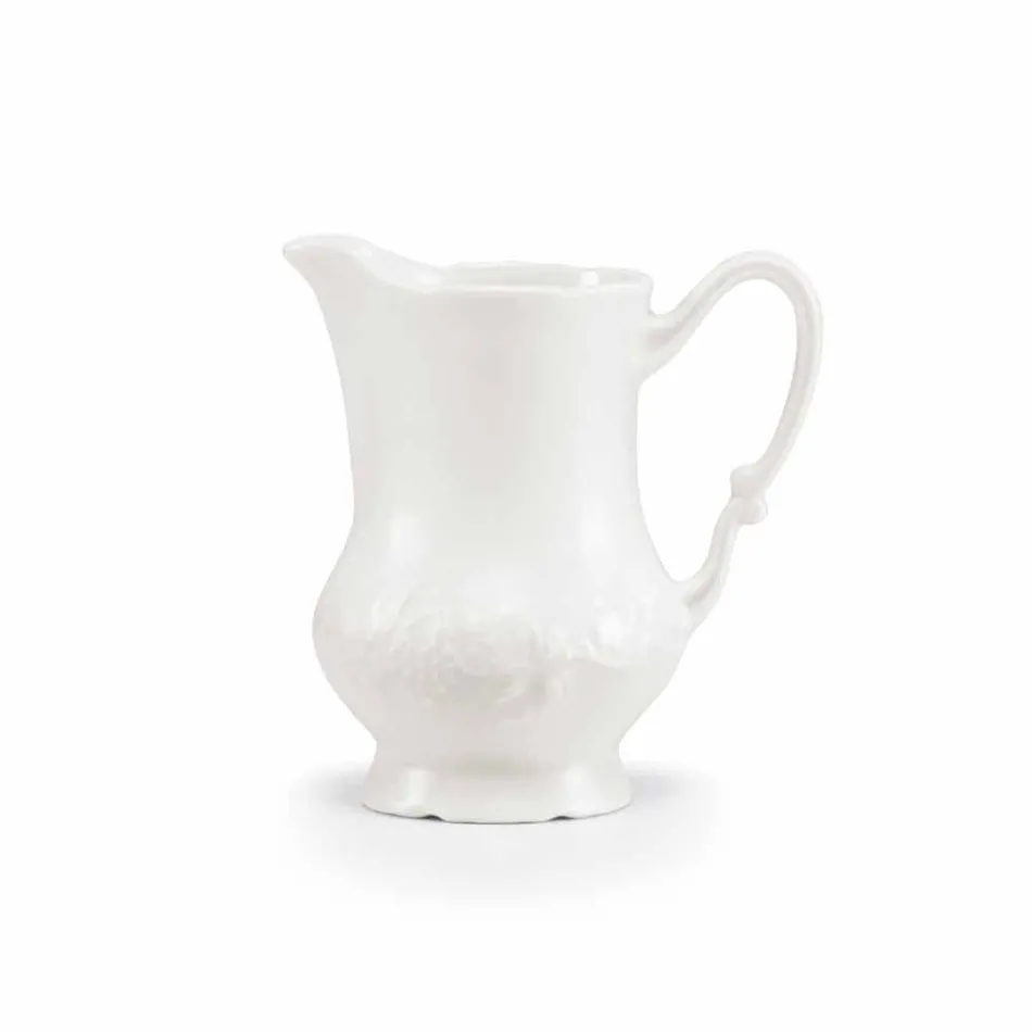 Kompletna usługa śniadaniowa 22 sztuk w białej porcelanie - Gimignano Viadurini