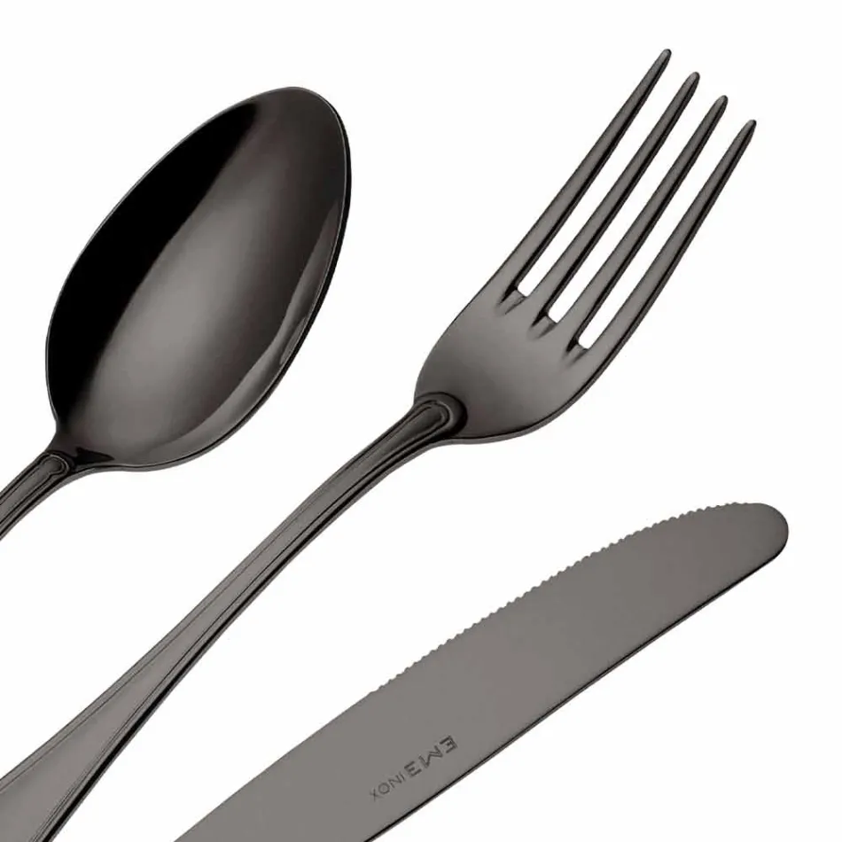 Kompletny zestaw luksusowych sztućców ze stali nierdzewnej 24 sztuki - Boss Viadurini