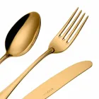 Kompletny zestaw luksusowych sztućców ze stali nierdzewnej 24 sztuki - Boss Viadurini