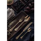 Kompletny zestaw luksusowych sztućców ze stali nierdzewnej 24 sztuki - Boss Viadurini