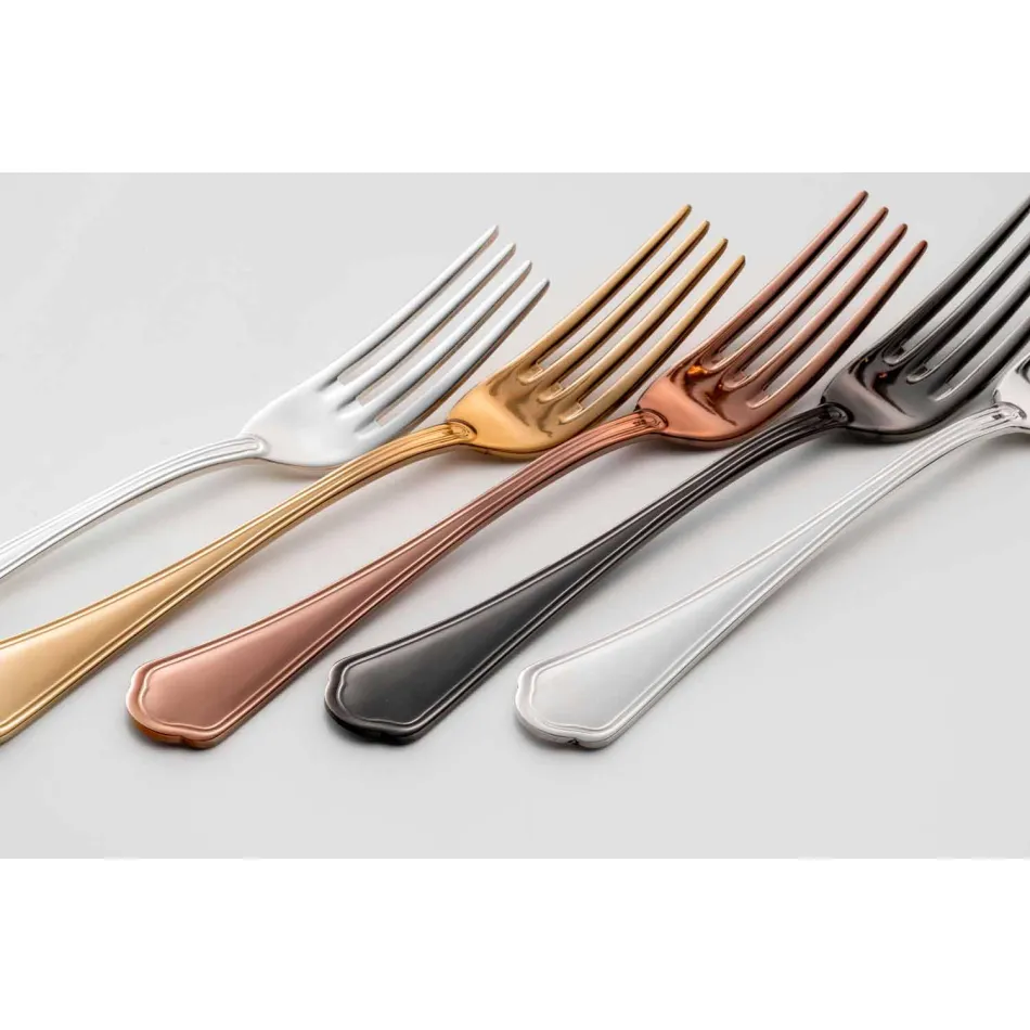 Kompletny zestaw luksusowych sztućców ze stali nierdzewnej 24 sztuki - Boss Viadurini