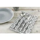 Pełne serwisowanie sztućców w czarnej stali Nowoczesny design 24 sztuki - Calamo Viadurini