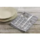 Sztućce z pełną obsługą w satynowej stali 24 sztuki - fantasy Viadurini