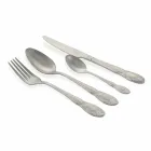 Pełen serwis sztućców w satynowej stali 24 sztuki - Fantasiapos1 Viadurini