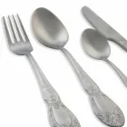 Pełen serwis sztućców w satynowej stali 24 sztuki - Fantasiapos1 Viadurini