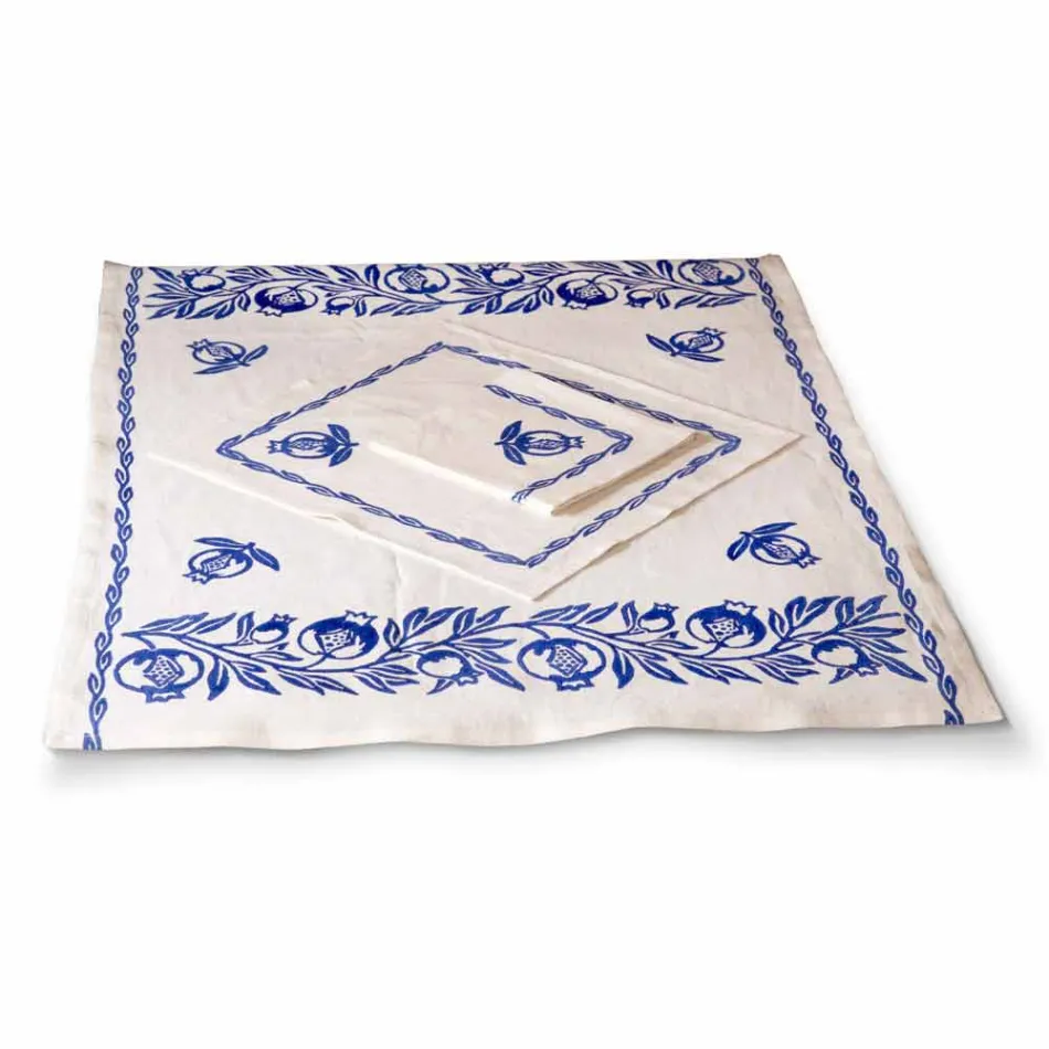 Pościel śniadaniowa z ręcznie wykonanym pojedynczym kawałkiem - marki Viadurini