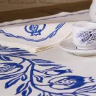 Pościel śniadaniowa z ręcznie wykonanym pojedynczym kawałkiem - marki Viadurini