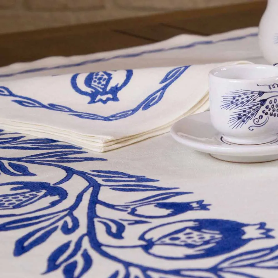 Pościel śniadaniowa z ręcznie wykonanym pojedynczym kawałkiem - marki Viadurini