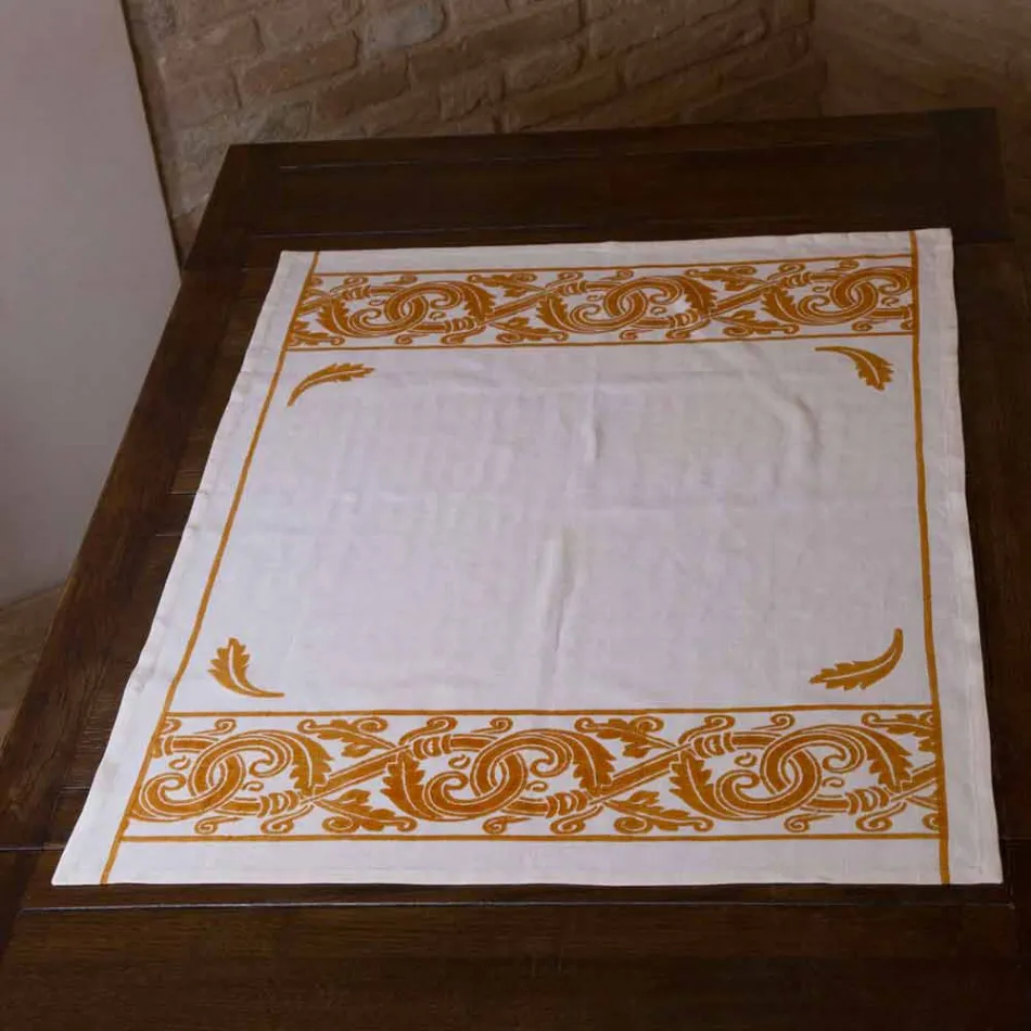 Pościel śniadaniowa z ręcznie wykonanym pojedynczym kawałkiem - marki Viadurini