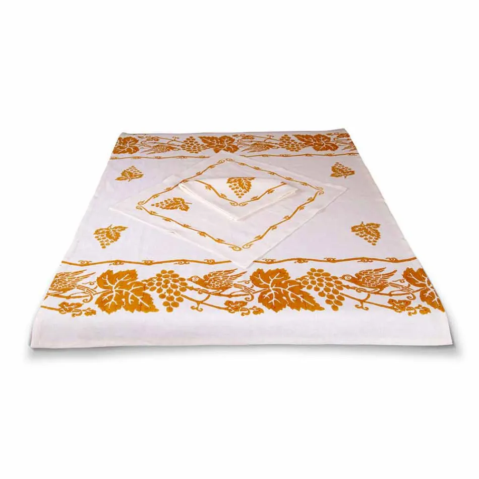 Pościel śniadaniowa z ręcznie wykonanym pojedynczym kawałkiem - marki Viadurini