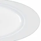 Nowoczesny owalny zestaw do serwowania z białej porcelany 2 sztuki - teleskop Viadurini