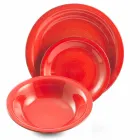 Zastawa stołowa z kolorowymi talerzami 18 sztuk w nowoczesnej kamionce - Abruzja Viadurini