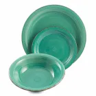 Zastawa stołowa z kolorowymi talerzami 18 sztuk w nowoczesnej kamionce - Abruzja Viadurini