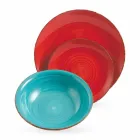 Zastawa stołowa z kolorowymi talerzami 18 sztuk w nowoczesnej kamionce - Abruzja Viadurini