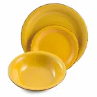 Zastawa stołowa z kolorowymi talerzami 18 sztuk w nowoczesnej kamionce - Abruzja Viadurini