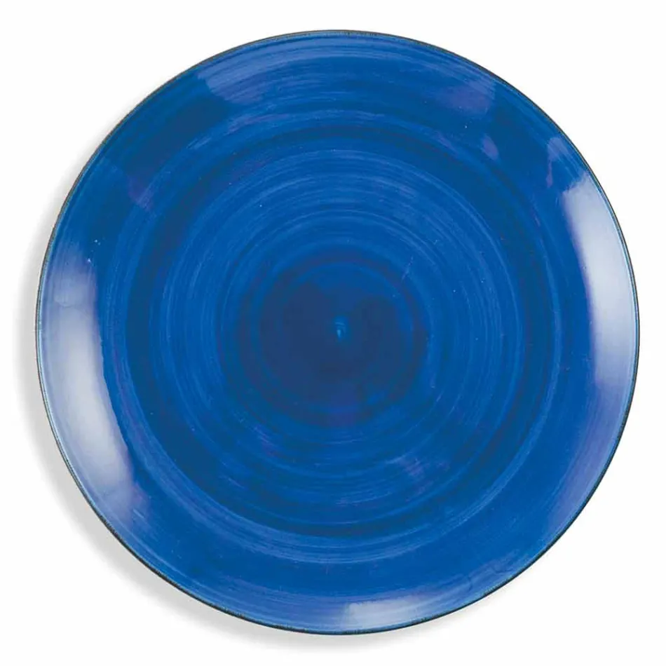 Zastawa stołowa z kolorowymi talerzami 18 sztuk w nowoczesnej kamionce - Abruzja Viadurini