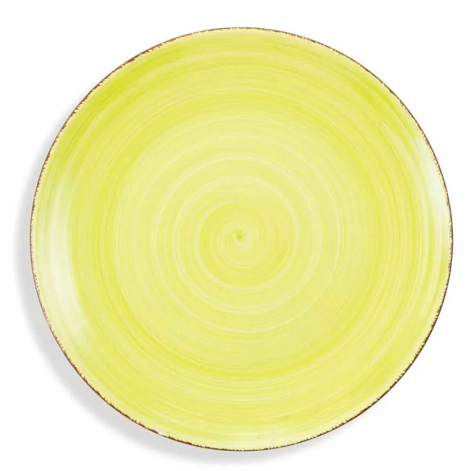 Zastawa stołowa z kolorowymi talerzami 18 sztuk w nowoczesnej kamionce - Abruzja Viadurini