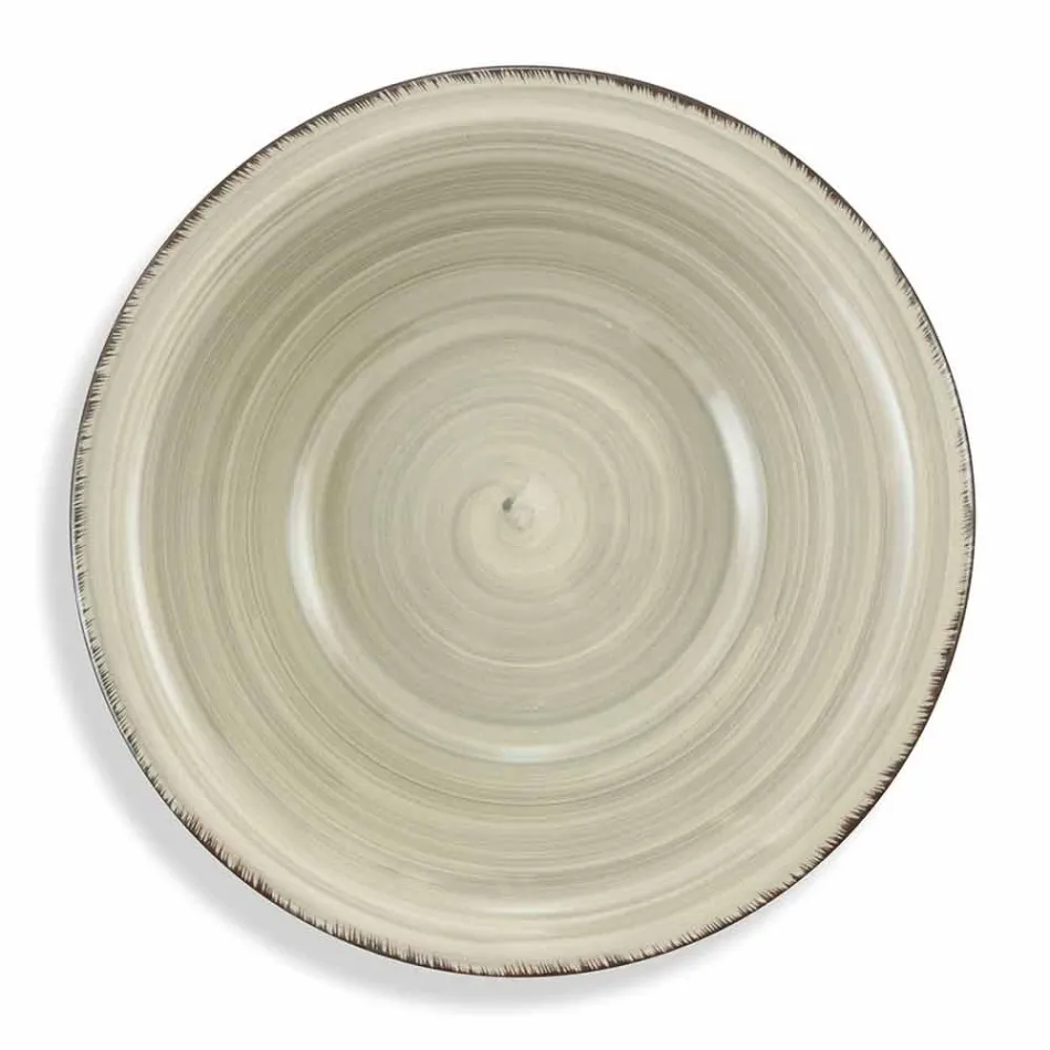 Zastawa stołowa z kolorowymi talerzami 18 sztuk w nowoczesnej kamionce - Abruzja Viadurini