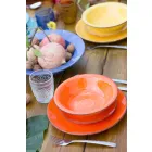 Zastawa stołowa z kolorowymi talerzami 18 sztuk w nowoczesnej kamionce - Abruzja Viadurini