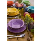 Zastawa stołowa z kolorowymi talerzami 18 sztuk w nowoczesnej kamionce - Abruzja Viadurini