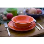 Zastawa stołowa z kolorowymi talerzami 18 sztuk w nowoczesnej kamionce - Abruzja Viadurini