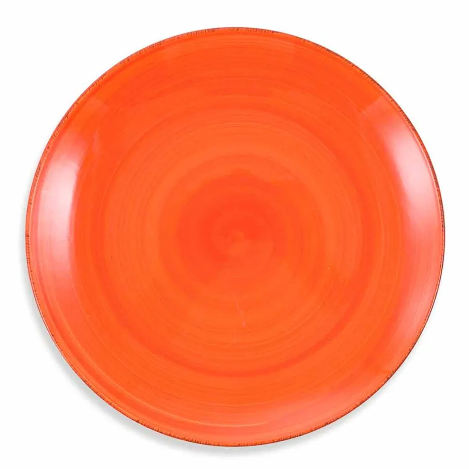 Zastawa stołowa z kolorowymi talerzami 18 sztuk w nowoczesnej kamionce - Abruzja Viadurini