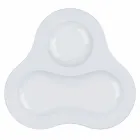 Kompletny zestaw do herbaty, nowoczesny design z białej porcelany, 14 sztuk - teleskop Viadurini