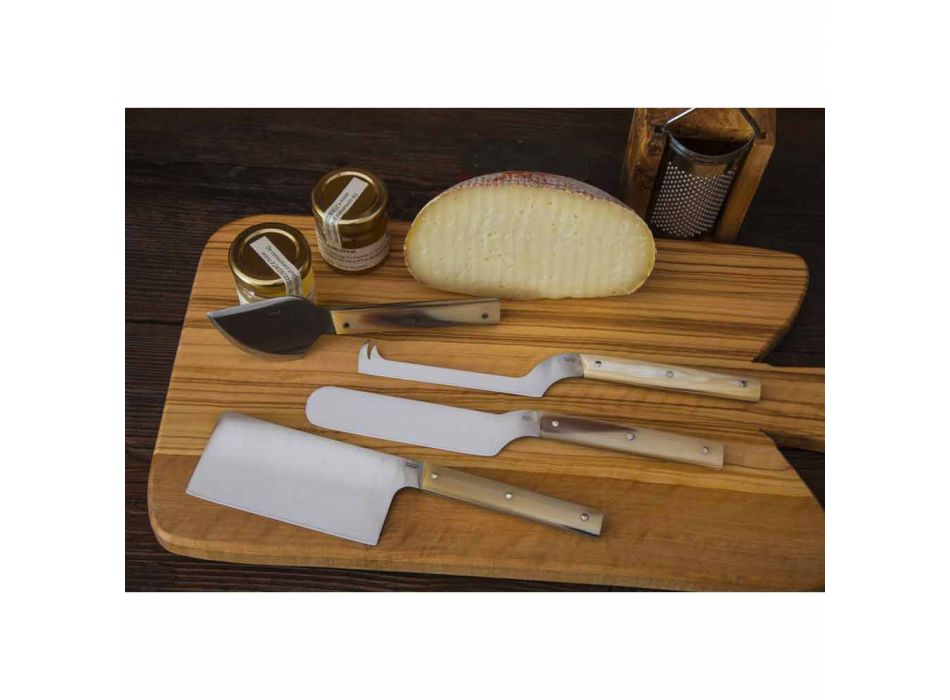 Zestaw 4 noży do sera rzemieślniczego Made in Italy - Cheese Viadurini