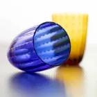 Zestaw 6 nowoczesnych szklanych szklanek kolorowych do wody - Botswana Viadurini