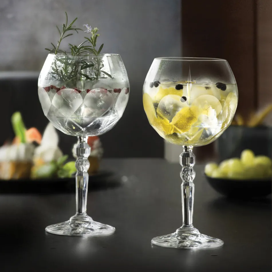 Serwis kieliszków koktajlowych Gin Tonic w Eco Crystal 12 Szt - Bromeo Viadurini