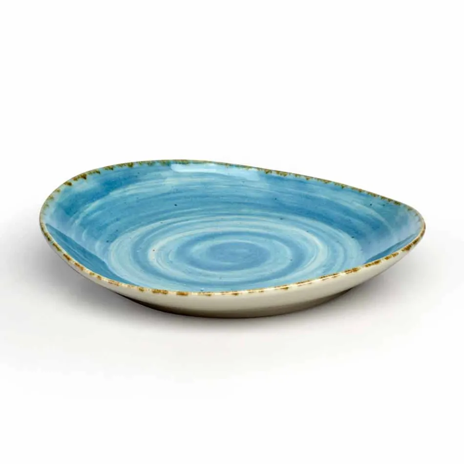 Zestaw 16 nowoczesnych naczyń w eleganckiej kolorowej kamionce - Simba Viadurini