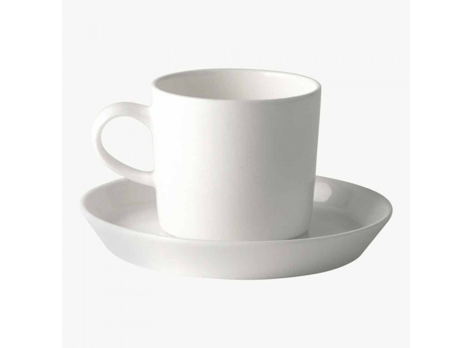 Kawa, herbata i śniadanie 30 sztuk Biała porcelanowa filiżanka - Egle Viadurini