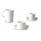 Serwis do kawy, herbaty i filiżanek śniadaniowych 30 sztuk z białej porcelany - Egle Viadurini