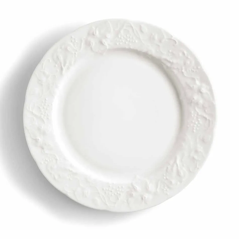 Zestaw 27 eleganckich białych porcelanowych talerzy - Gimignano Viadurini