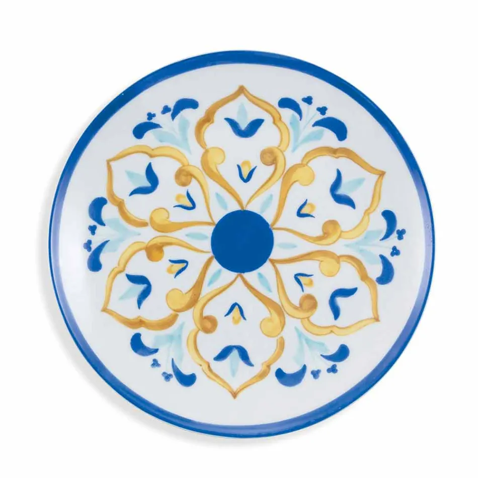 Serwis Kolorowe i nowoczesne naczynia Zastawa stołowa Komplet 18 sztuk - Cefalu Viadurini