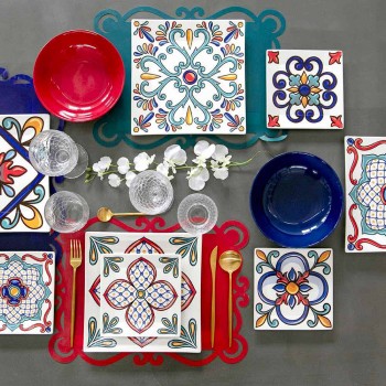 18-częściowy serwis nowoczesnych kolorowych płytek gresowych i porcelanowych - Iglesias