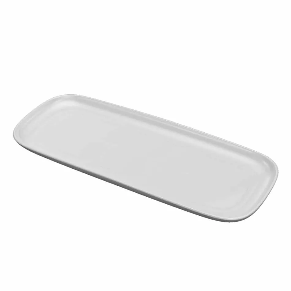 Zestaw 8 porcelanowych talerzy aperitifowych w nowoczesnym stylu - Galatino Viadurini