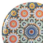 Zdobiona kolorowa porcelana na talerze do pizzy 6 sztuk - Maroko Viadurini