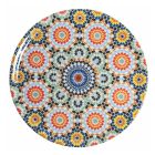 Zdobiona kolorowa porcelana na talerze do pizzy 6 sztuk - Maroko Viadurini